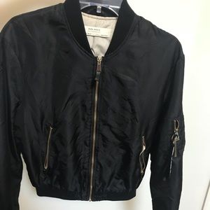 ZARA BLACK BOMBER JACKET